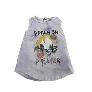 Lola & The Boys Girls Tank Sz 6 Dream On Dreamer Tie Dye Graphic Top